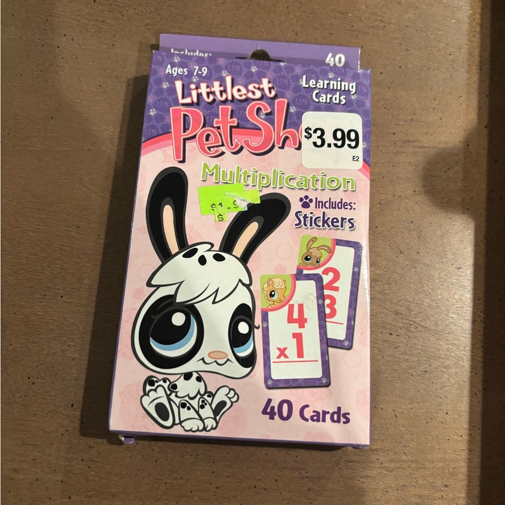 Littlest Pet Shop Multiplication Cards - Pink and Black